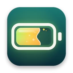 JuiceLeft icon: a battery filled with glowing juice